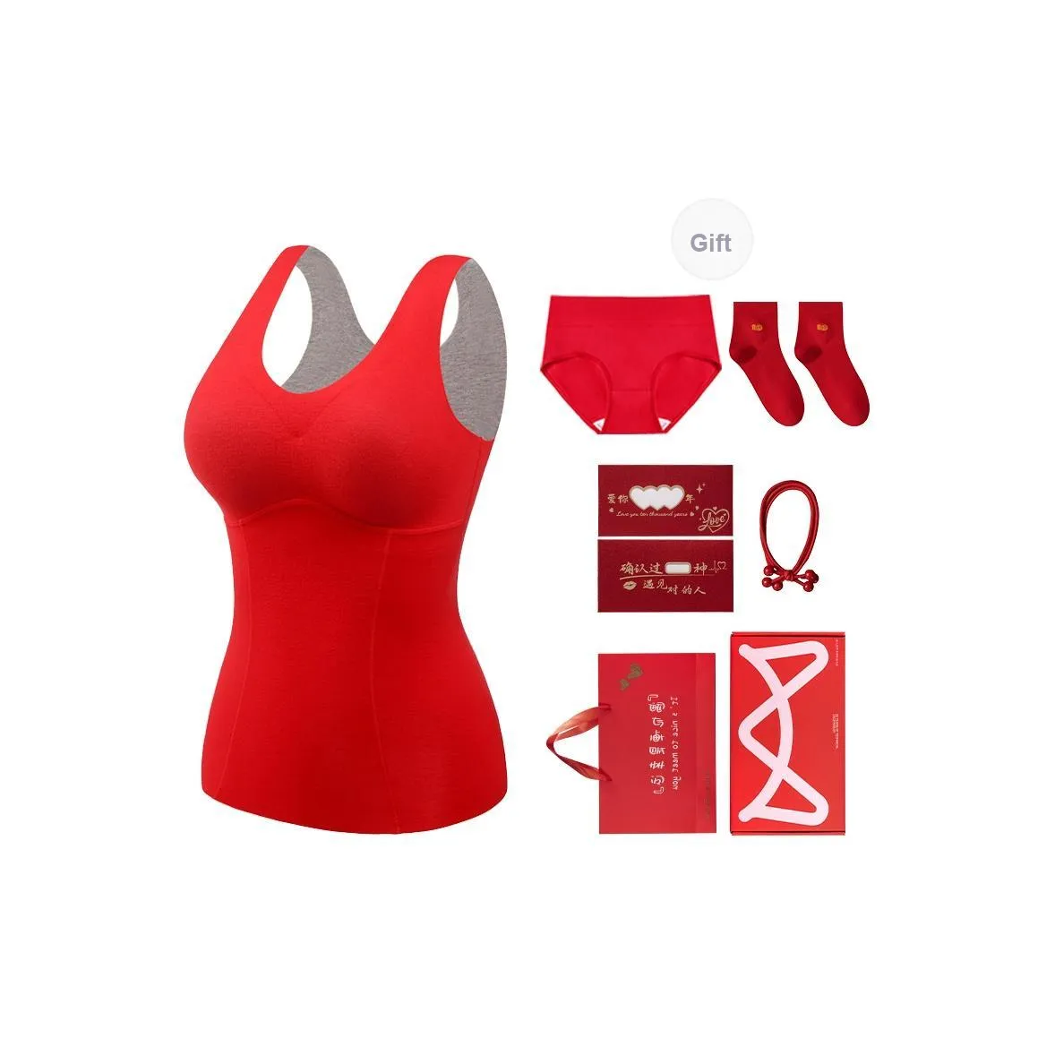 MIIOW Tank Tops Women's Gift Box Set Red