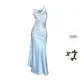 (Blue+Bowknot Hair Tie) Comes with