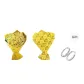 Solid Gold Preserved Flower Cell Phone Sticker with Mobius Couple Rings