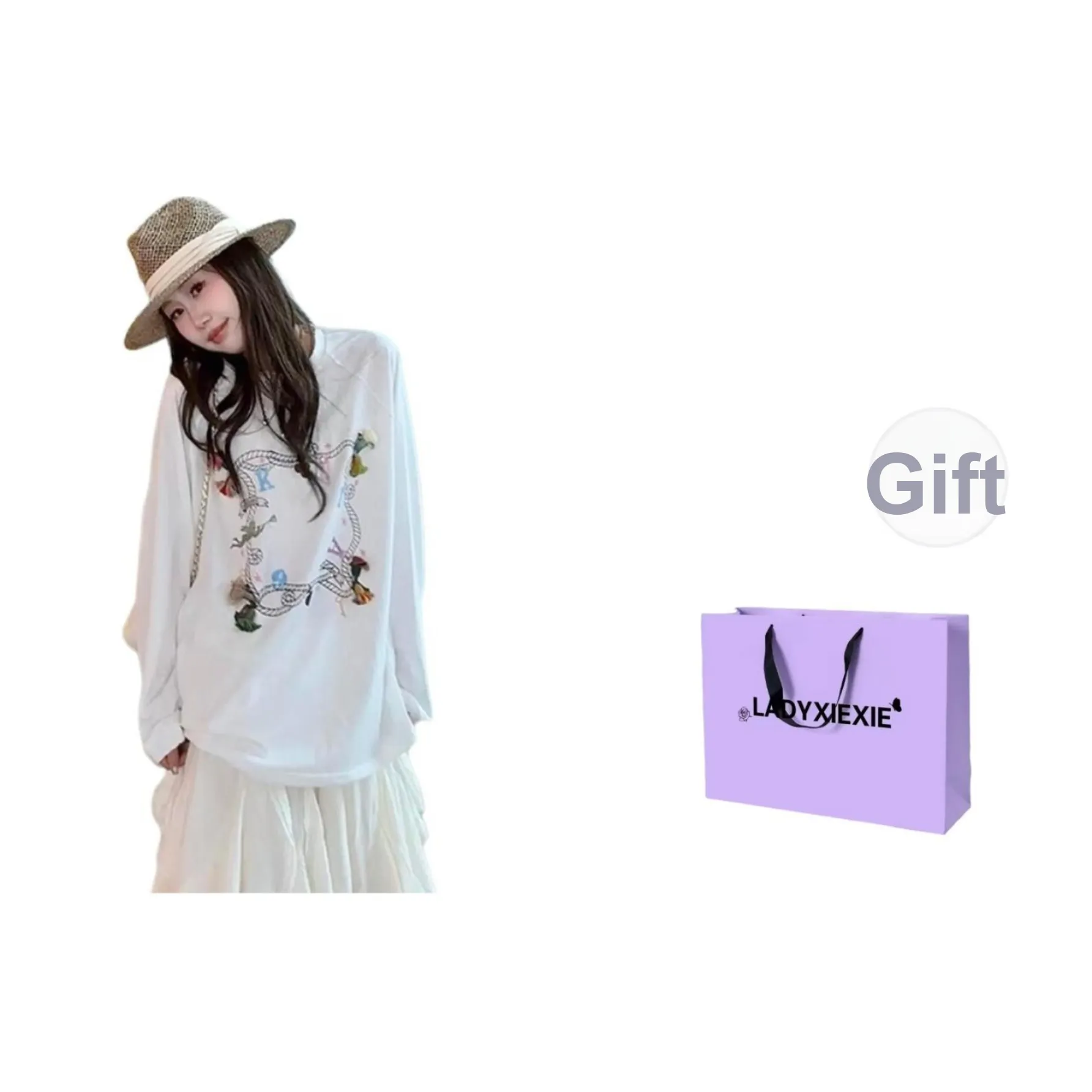 LADYXIEXIE Комплект с короткими рукавами рубашка женский