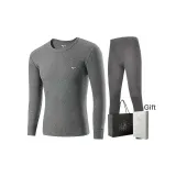 Men's Crew Neck Clothing Sets (Dark Gray) 100% cotton Antibacterial Soft/Shopping Bag Included