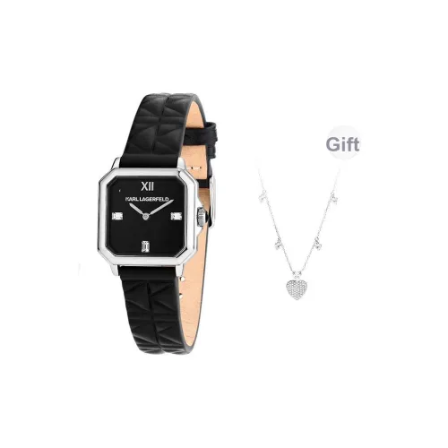 KARL LAGERFELD SQUARE CLASSICS Collection Женские часы Кварцевый механизм Черный циферблат