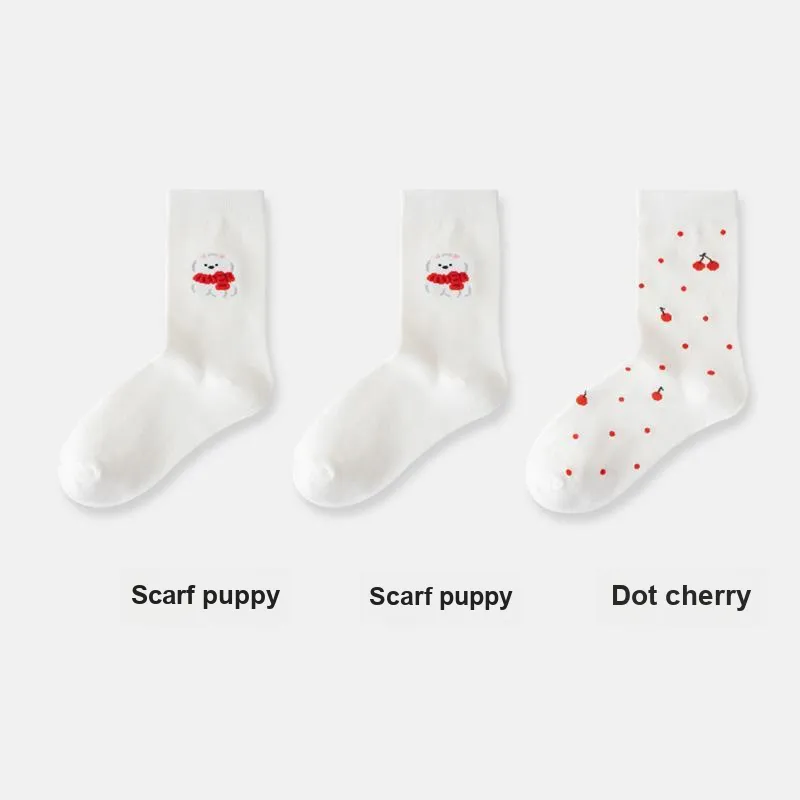 H YXIANG Mid Calf Socks Women's Combo Set-7