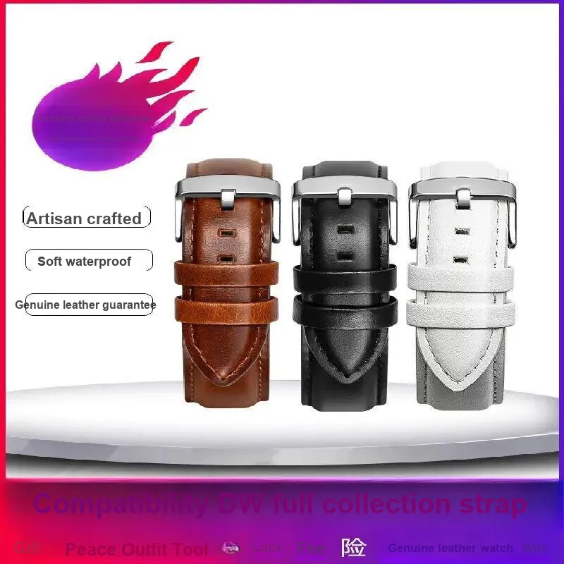 Gangjue Dw Compatibility Watch Band Genuine Leather Material-7