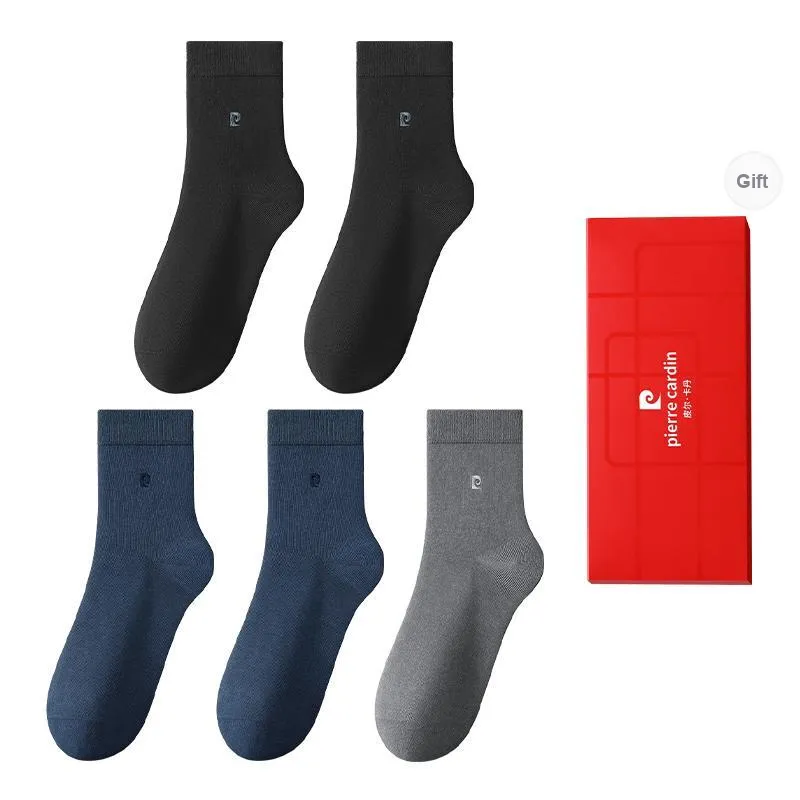 PIERRE CARDIN Mid Calf Socks Men's 5 Double Box-2