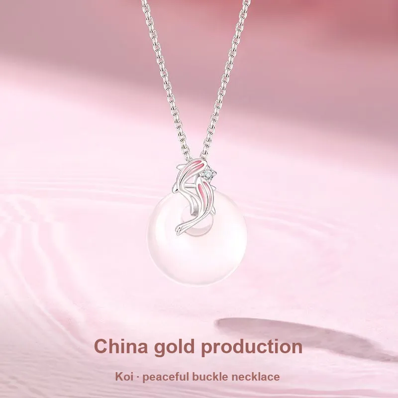 Central Fashion Chalcedony Jade Necklaces Women's-1