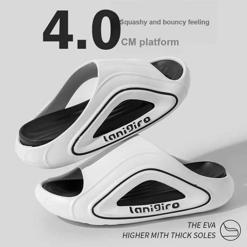 Foot Recreation Men's Sports EVASlip Resistant Soft Sole Squashy And Bouncy Feeling Indoor Home Bathing Slippers-3