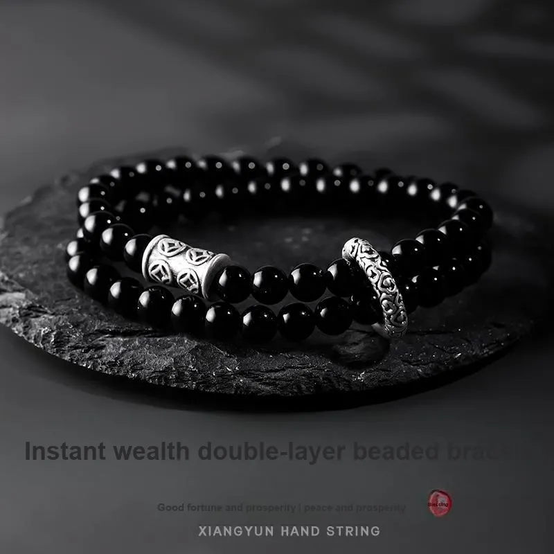 MAGICPOLE Obsidian Bracelets Men's-1