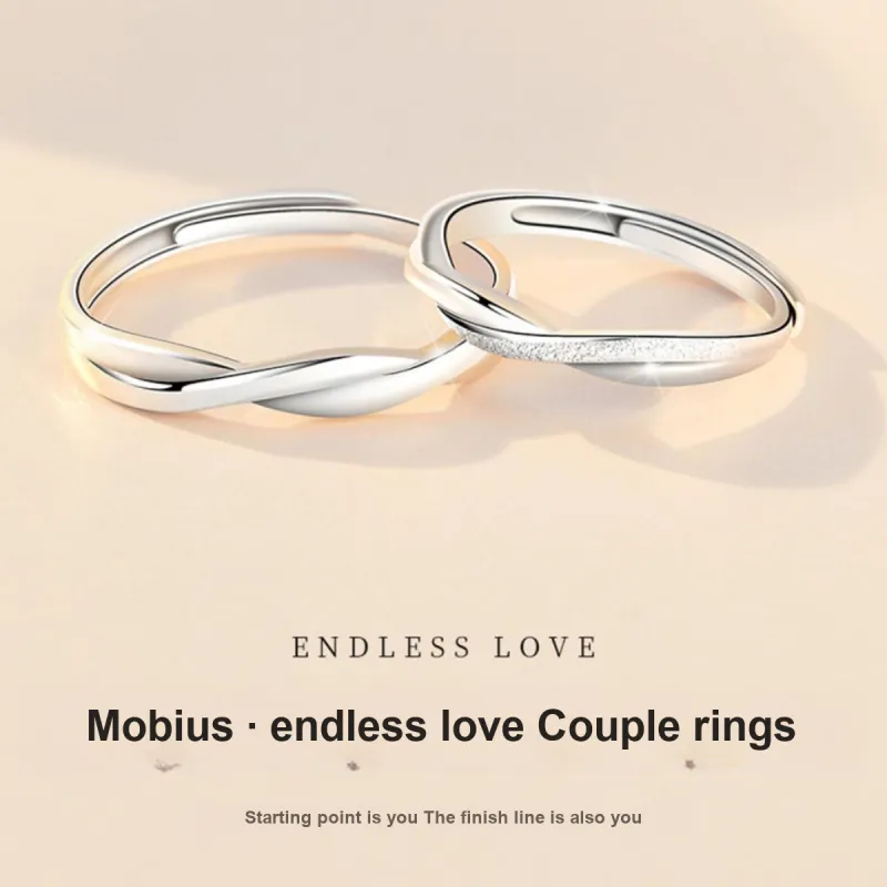 MGS 999 Silver Ring Smooth Finish Plain Band Minimalist Style Design Niche Design Fashion Versatile Unisex-2