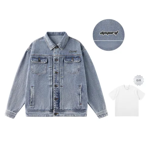 DJ.SPIRIT Denim Jackets Unisex Denim Blue