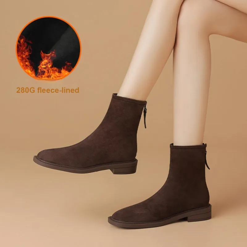 BOERDIQI Ankle Boots Women's Black/Brown-9