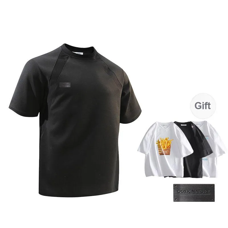 OGEK T Shirt Unisex White Comes With Random Short Sleeved Shirt+Brooch-2