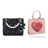 Black, Detachable Charm, Comes with "I Love You" Shopping Bag