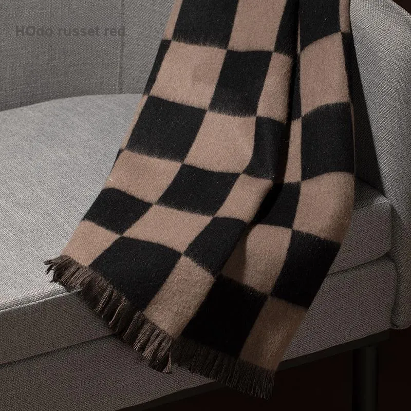 Red Bean Cashmere Knit Scarves Women's-4