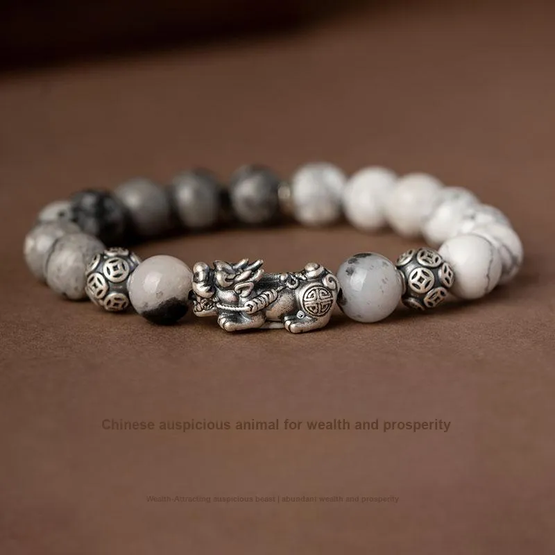 YINCHIE Map Stone Bracelets Men's-1