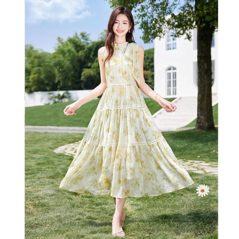 Like The Age Of Water Sleeveless Dress Regular Women's Green-2