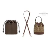 24 Snowflake Brown 1.1cm Width Litchi Grain Gold Buckle 90-120cm+Brown Nylon Liner