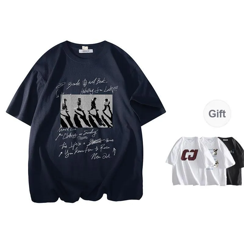 OGEK T Shirt Unisex White Comes With Random Print T Shirt-8