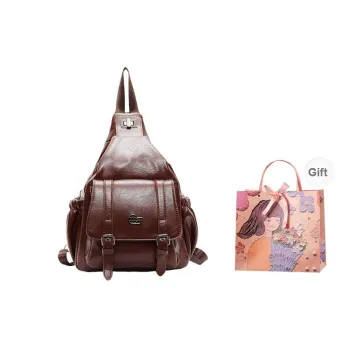 PARK DANCE PU Backpack Women's Black/Brown