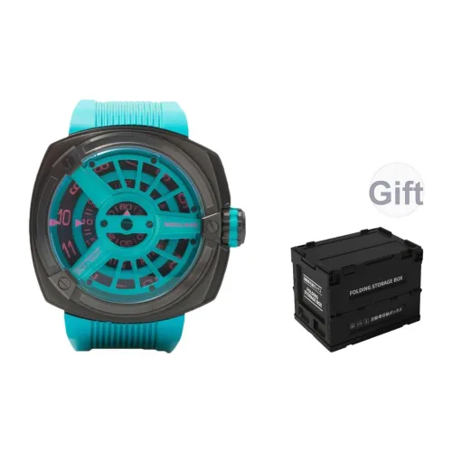 NSQUARE Tire Collection Кварцевый механизм Часы Мужские Синий циферблат