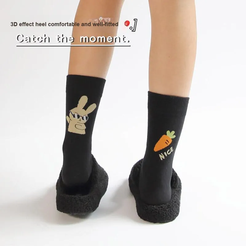MIIOW Mid Calf Socks Women's 3 Pack-11