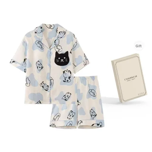 O'MESIK Pajama Set Women's Gift Box Set Blue