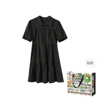 OURUOKE Short Sleeved Dress Women's