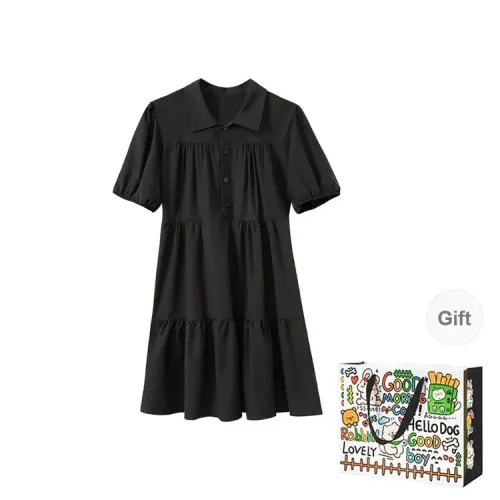 OURUOKE Short Sleeved Dress Women's