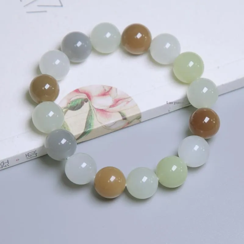 Ingenuity Hetian Jade Bracelets White Jade/Pale Greenish White Jade Unisex-3