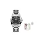 Black Dial Natural Steel Band