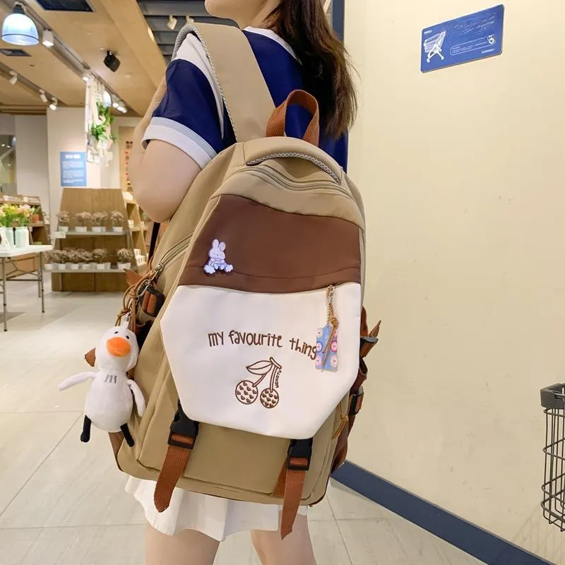 Travel Nylon Backpack Unisex Multicolor-12