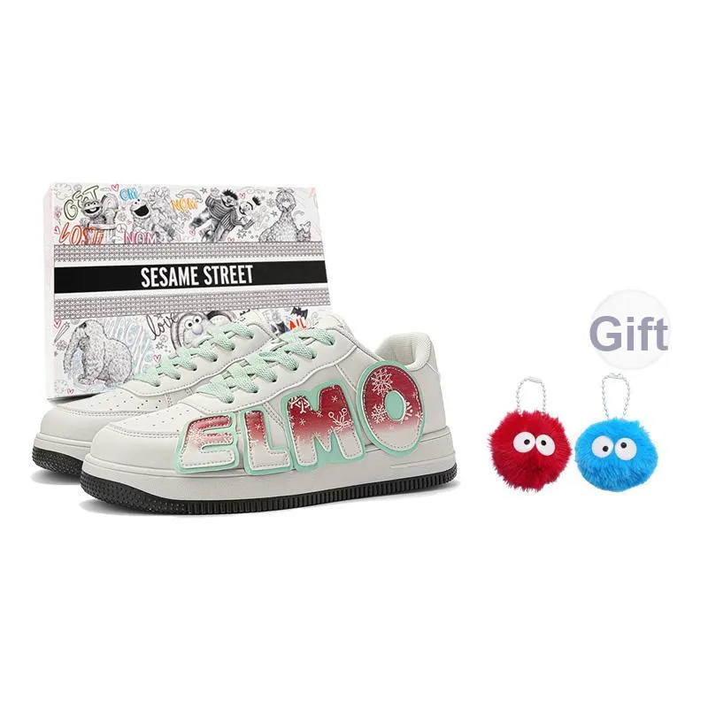 SESAME STREET Warm Cushioning Coverage Wear-Resistant Low-Top Skateboard Shoes Unisex Box-40