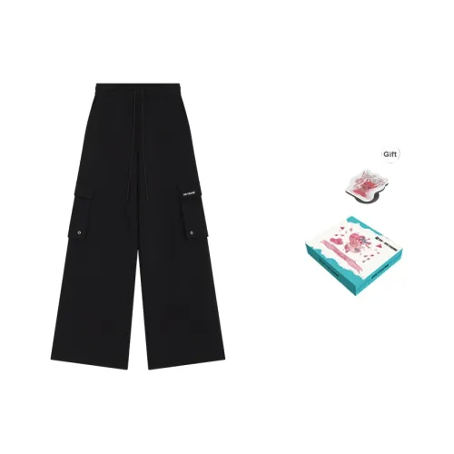 WE11DONE Вязаные тренировочные брюки женские черные