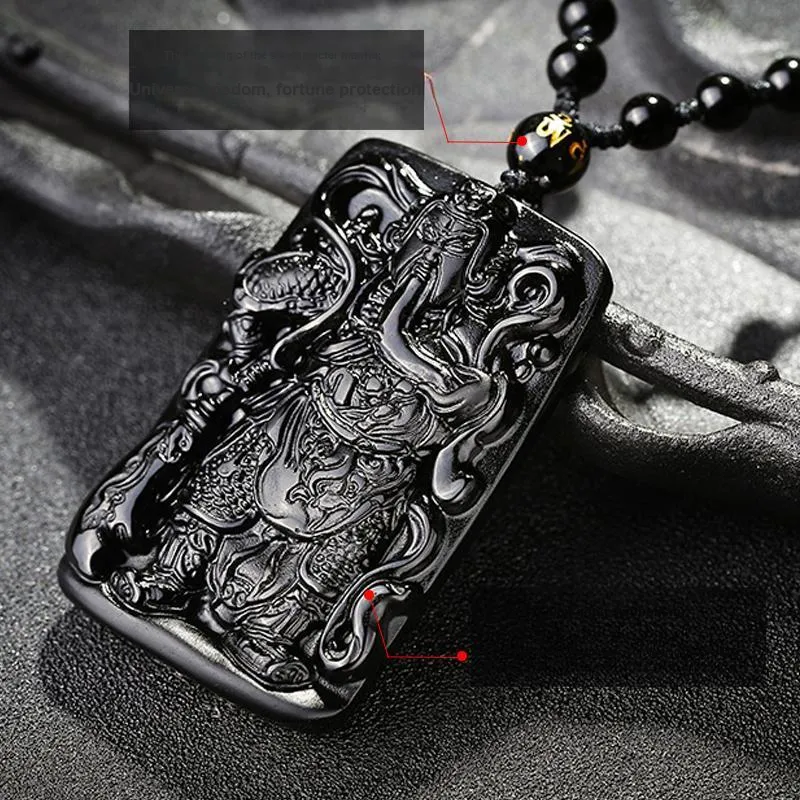 Yeon yun Jewelry Obsidian Jade Pendants Unisex-1