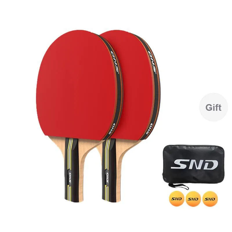 SND Ping Pong Paddles Kids' All Wood Red Black-8