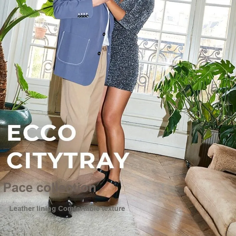 Ecco Citytray Mary Jane Shoes Men's Black-5
