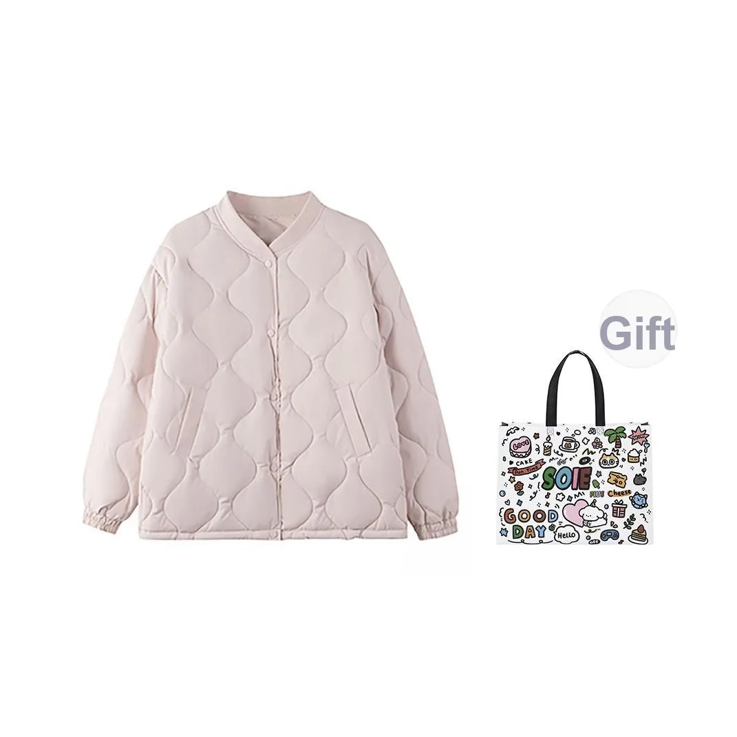 SOIE Хлопковый пуховик женский фиолетовый