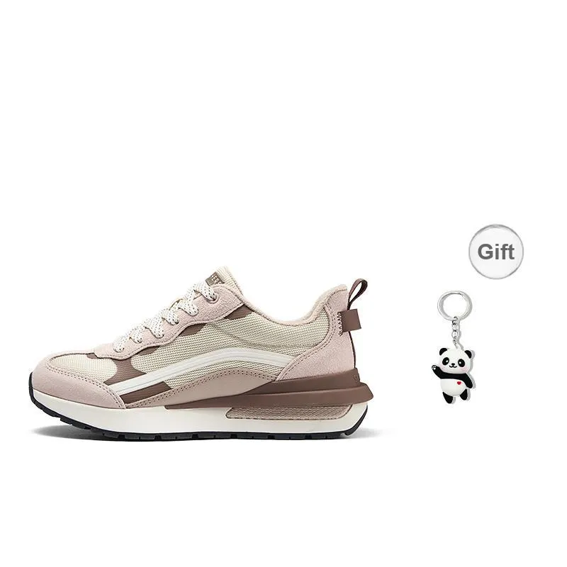 Skechers Street Kesa Shoes Height Increasing Wear Resistant Slip Resistant Low Top Casual Shoes Women's Pink Brown-8
