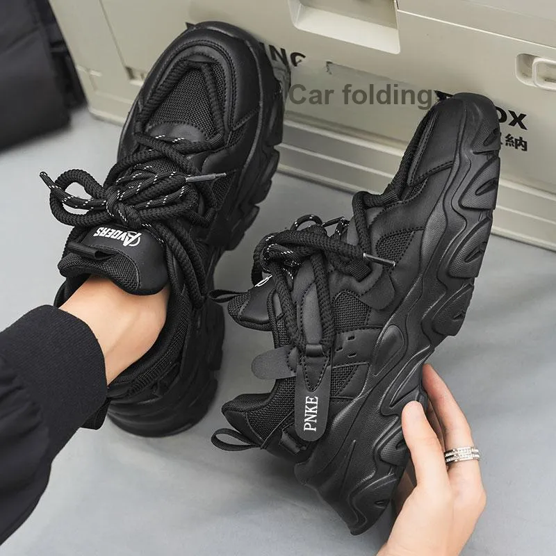 PNKE Anti-Slip Wear-Resistant Breathable Height Increasing Low-Top Chunky Sneakers Men's-11