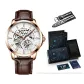 Rose Case White Dial Brown Leather Strap[Belt Set 20mm]