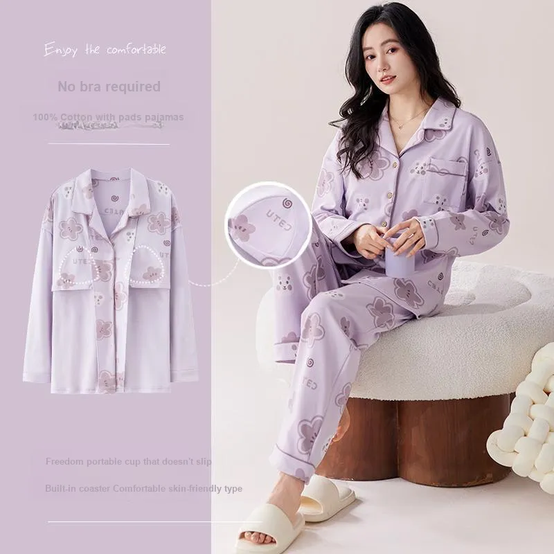 Pretty Lady Pajama Set Women's Taro Purple-4