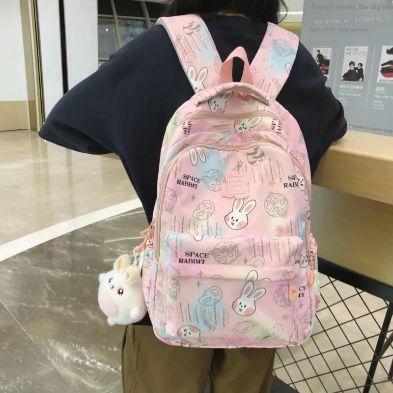 URBAN FOREST Nylon Backpack Regular Women's Pink, Violet, Yellow, Green, Sky Blue-2