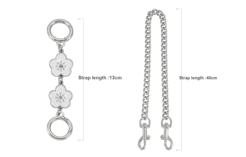 Lan Bao Fan Alloy Metal Bag Accessory Bag Strap Women's Gold/Silver-36