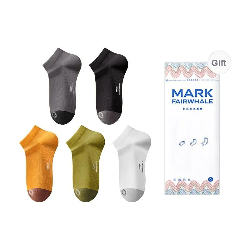FAIRWHALE Ankle Socks Men's 5 Pack-5