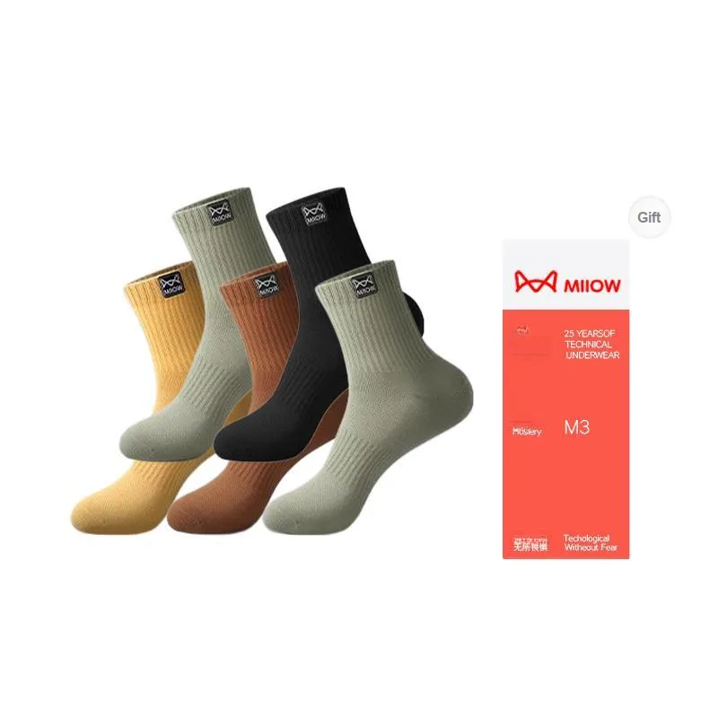 MIIOW Trend Party Series Mid-Calf Socks Men's Box 5-Pack-10