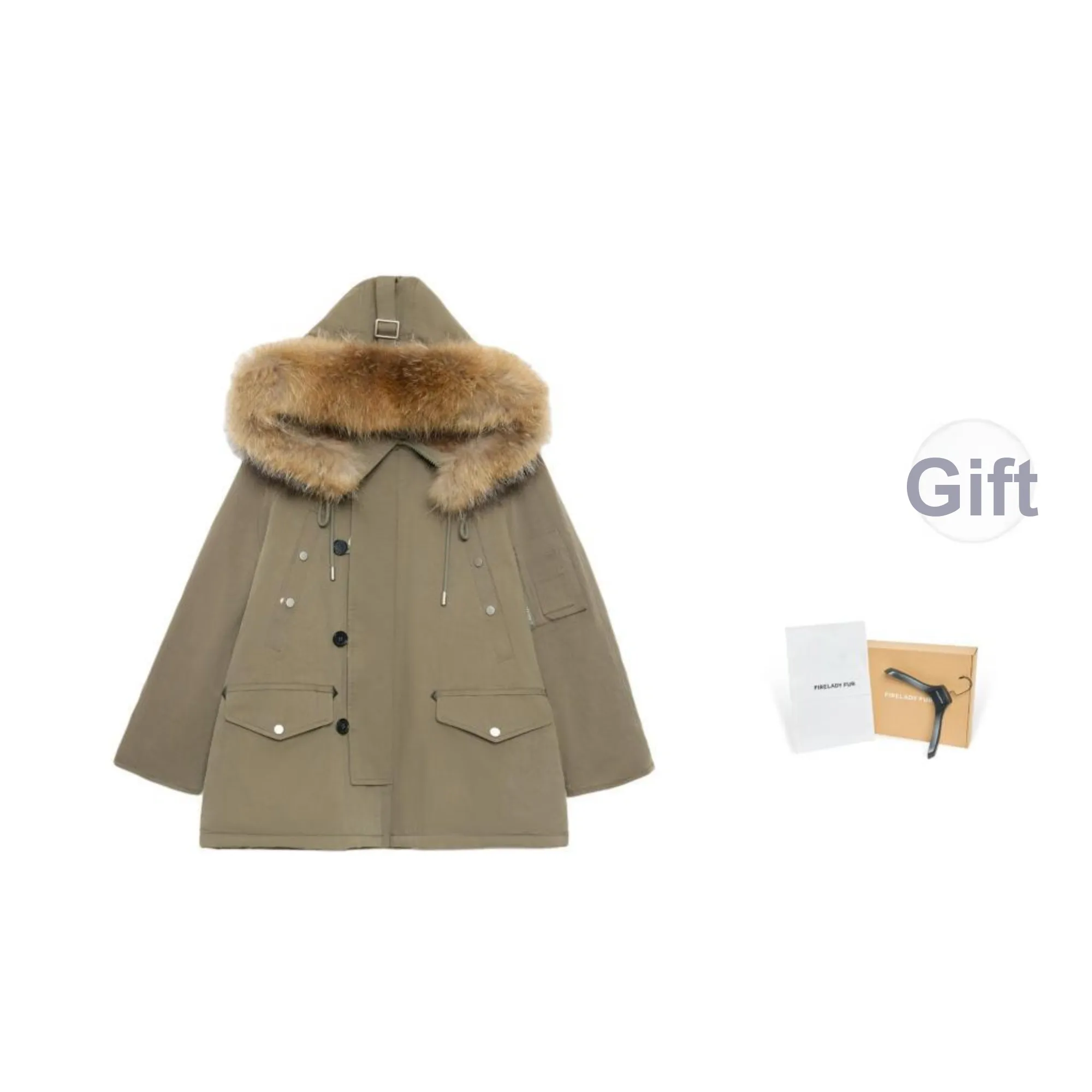FIRELADY FUR Parka Coat Women's