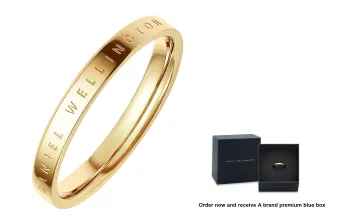 Daniel Wellington Alloy Couple Rings Unisex Gold