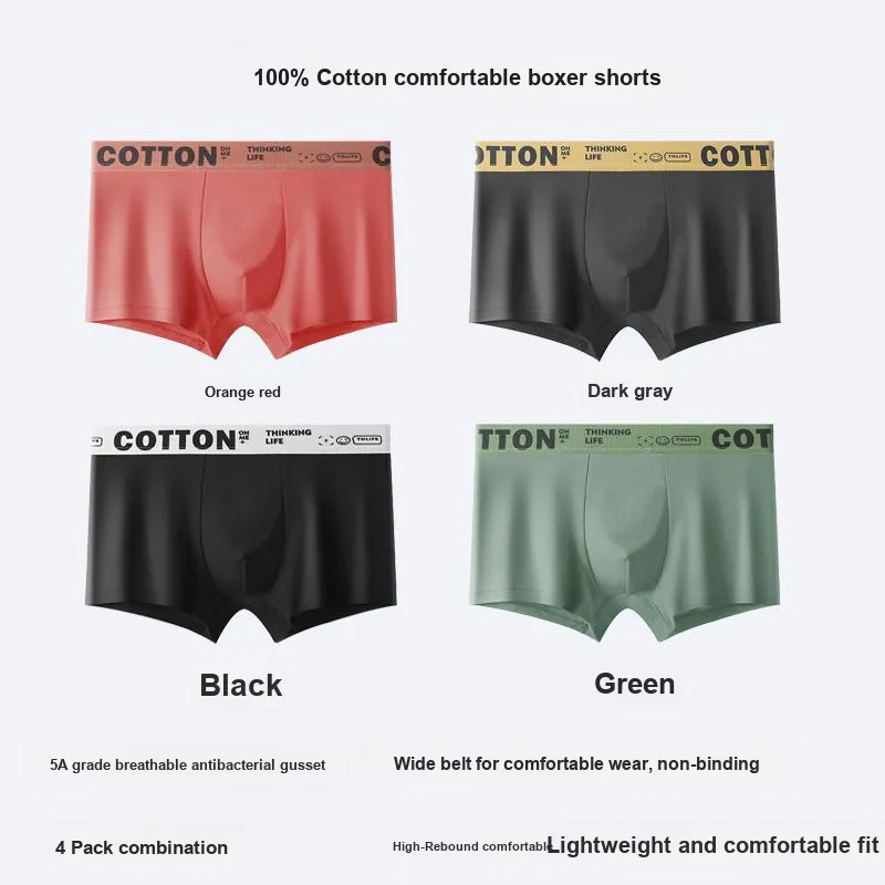 Cotton Gene Underpants Men's 4 Pack-4
