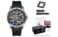 YB13157J1 Mechanical Silver Blue Tapes[Mobius Bracelet+Leather Strap]