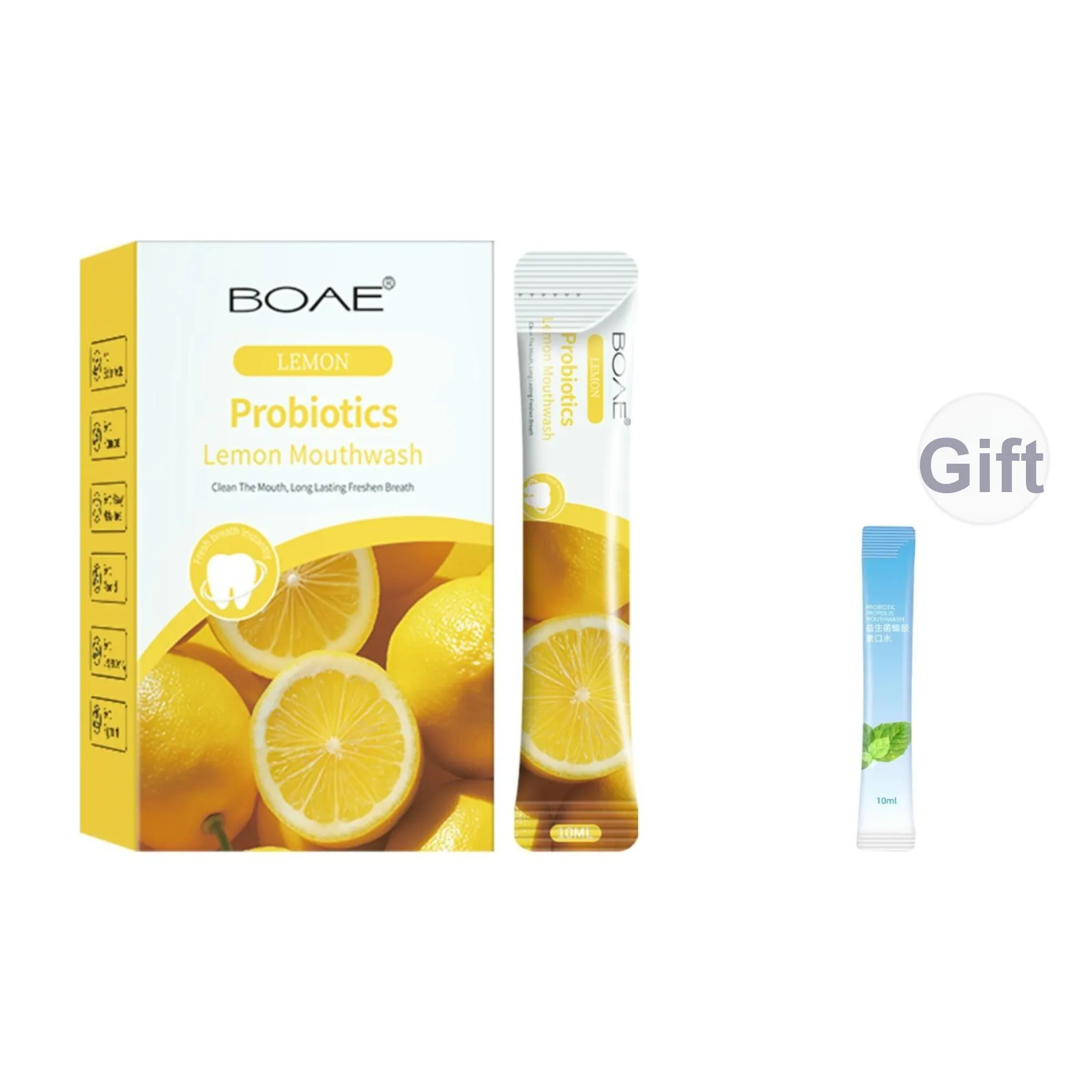 BOAE Мятный Полоскание Рта Уход за Зубами Одноразовый Портативный Полоскание Рта Чистка и Освежение Дыхания